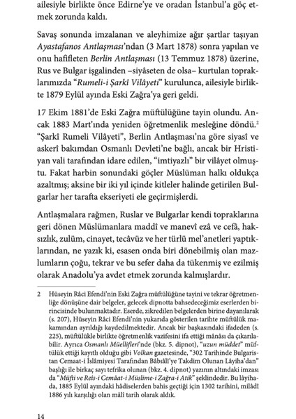 Zağra Müftüsünün Hatıraları - Hüseyin Raci Efendi