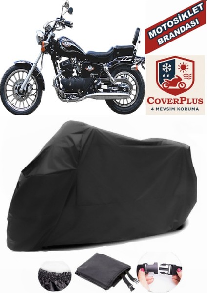 Regal Raptor Dd 250E-9 Siyah Motorsiket Brandası Motor Örtüsü Çadır Su Geçirmez Motosiklet Kılıfı Motor Brandası