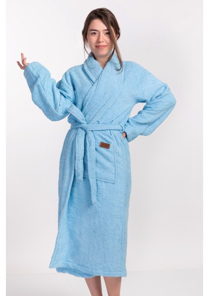 Regina Robe Ekstra Yumuşak Premium Şalyaka Bornoz Mavi fiyatları