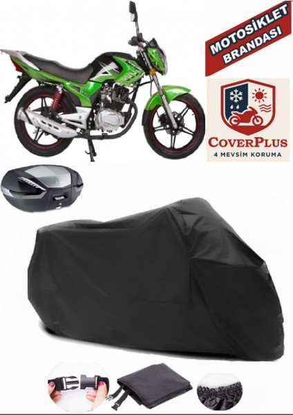 Rmg Moto Gusto Fortuna Siyah Arka Çanta Uyumlu Motorsiket Brandası Motor Örtüsü Çadır Su Geçirmez Motosiklet Kılıfı Motor Brandası