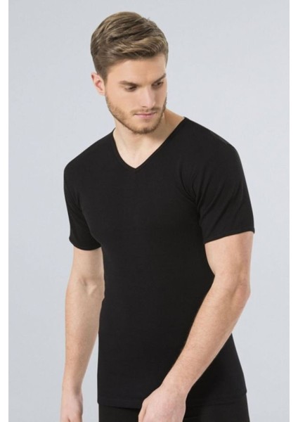 Erkek Pamuklu Ribana V Yaka Atlet ve Külot Takım 6'lı Set (12 Parça) TER0107 - TER0109 indirimleri