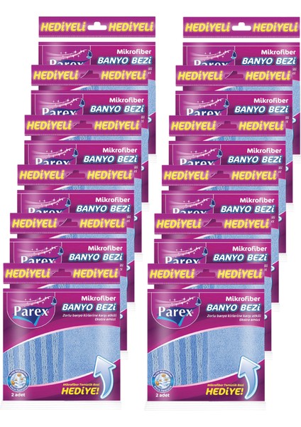 Mikrofiber Banyo Bezi (Mikrofiber Temizlik Bezi Hediye) Onikili Paket