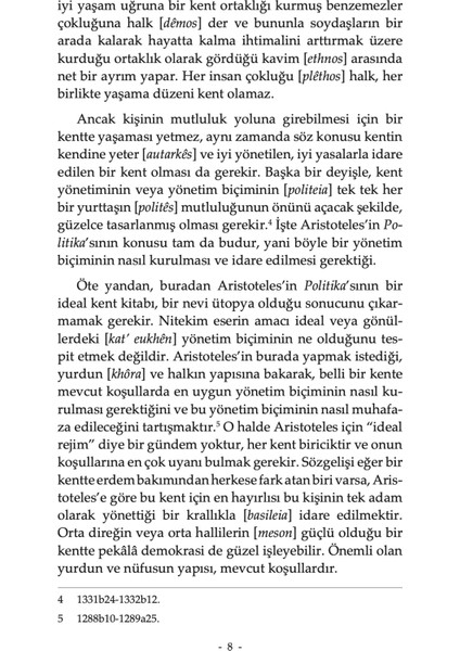 Politika – Aristoteles indirimleri