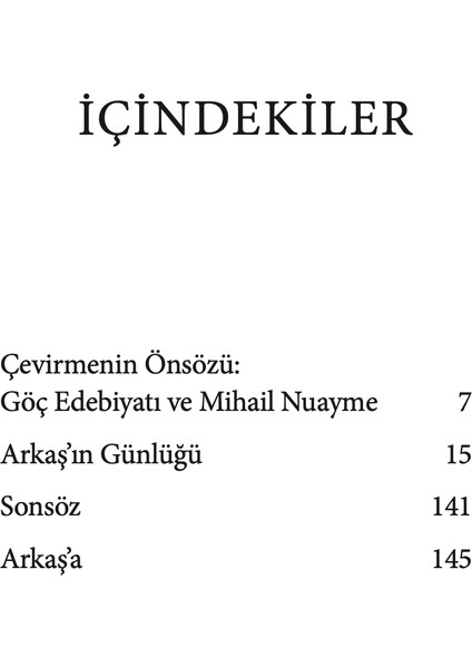 Kendini Arayan Adam Arkaş’ın Günlüğü - Mihail Nuayme modelleri