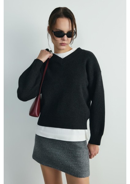 Füme Fade V Yaka Kazak fiyatları