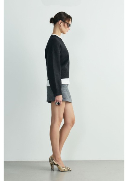 Füme Fade V Yaka Kazak modelleri