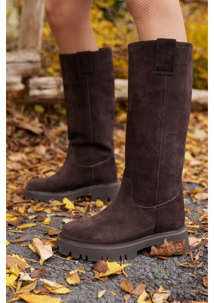 Zelly Kadın Siyah Gercek Deri Eva Taban Çizme indirimleri