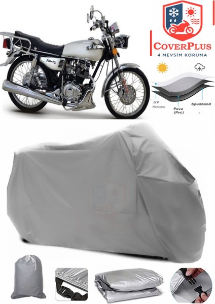 Kuba Filinta 200 Gri Motorsiket Brandası Motor Örtüsü Çadır Su Geçirmez Motosiklet Kılıfı Motor Brandası
