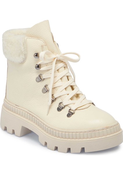 Ekru Hakiki Deri Kadın Casual Bot - K24K1BT67545-T5T