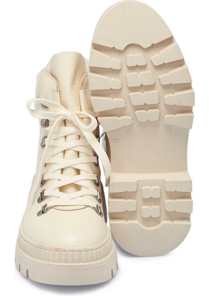 Ekru Hakiki Deri Kadın Casual Bot - K24K1BT67545-T5T fırsatları