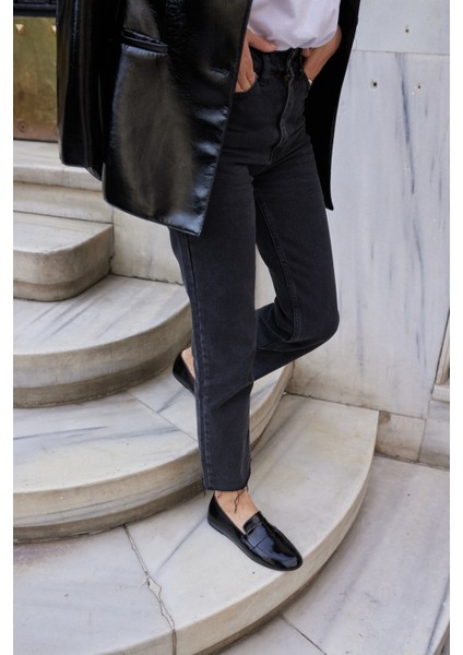 Valenta Kadın Bordo Rugan Gercek Deri Loafer Ayakkabi indirimleri