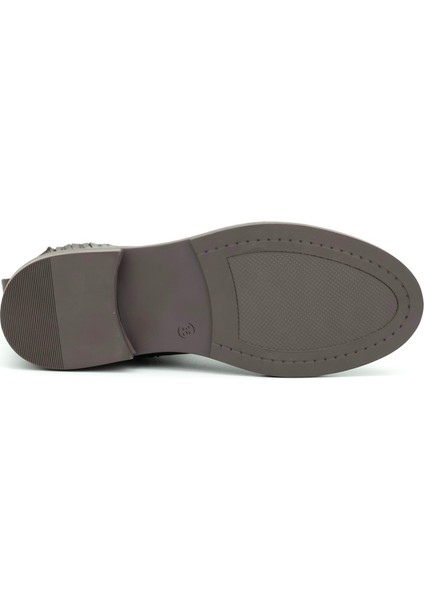 Hakiki Deri Fermuarlı Kadın Bot Kauçuk Taban - B263401 modelleri