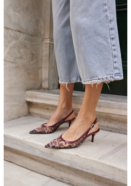 Bilbao Kadın Bordo Leoapar Detay Mını Topuklu Ayakkabi modelleri