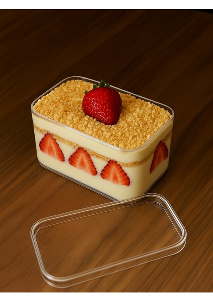 Tiramisu Kase Sert Plastik Kap Kapak 6 Adet modelleri