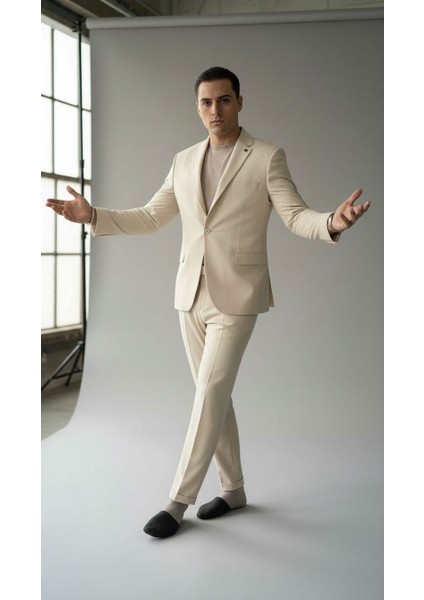 Erkek Tek Düğme Slim Fit Takım Elbise - Şık Ofis ve Davet Kombini fiyatları