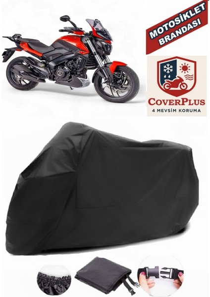 Bajaj Dominar 400 Siyah Motorsiket Brandası Motor Örtüsü Çadır Su Geçirmez Motosiklet Kılıfı Motor Brandası