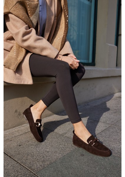 Piccoli Kadın Siyah Gercek Suet Tokali Loafer fiyatları