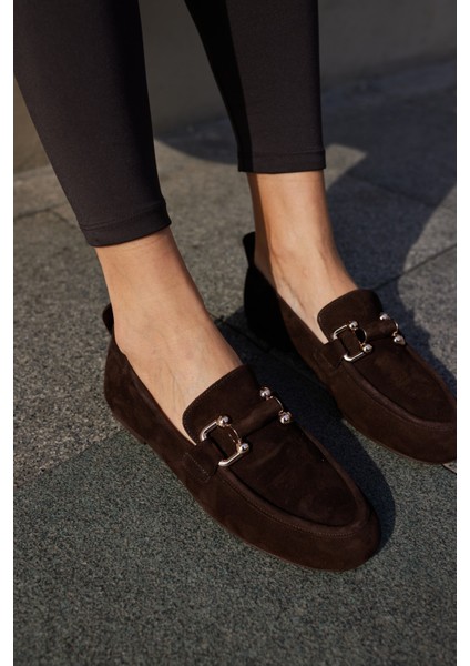 Piccoli Kadın Siyah Gercek Suet Tokali Loafer fırsatları