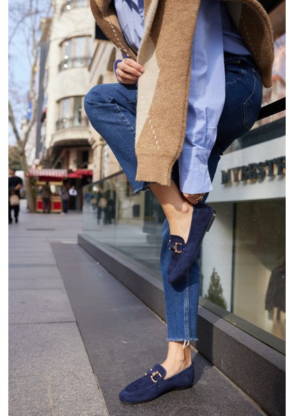 Piccoli Kadın Siyah Gercek Suet Tokali Loafer indirimleri