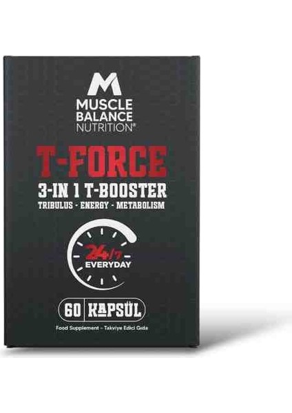 T-Force Testo Booster 60 Kapsül - 24 Saat Etki