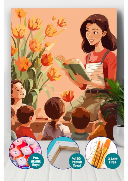 Öğretmene Hediye Sayılarla Boyama Seti