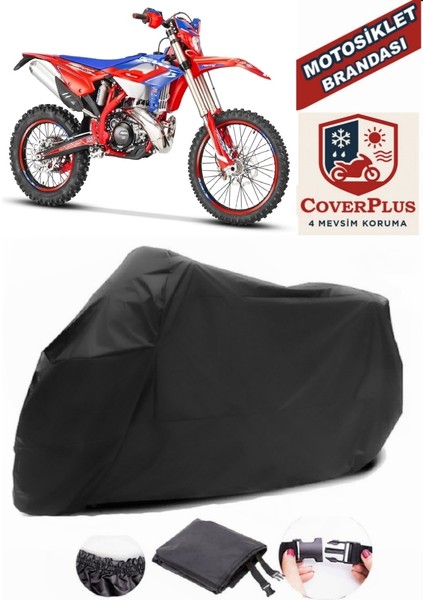 Beta Rr 300 2t Enduro Racing Siyah Motorsiket Brandası Motor Örtüsü Çadır Su Geçirmez Motosiklet Kılıfı Motor Brandası