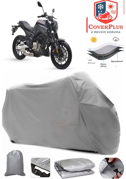 Arora Sk 250 K Gri Motorsiket Brandası Motor Örtüsü Çadır Su Geçirmez Motosiklet Kılıfı Motor Brandası