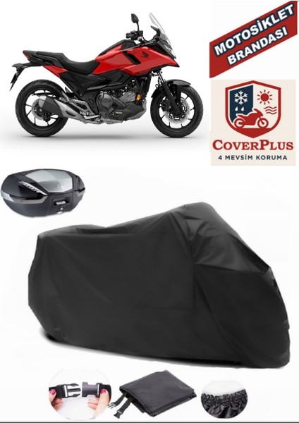 Honda Nc 750 x Dct Siyah Arka Çanta Uyumlu Motorsiket Brandası Motor Örtüsü Çadır Su Geçirmez Motosiklet Kılıfı Motor Brandası