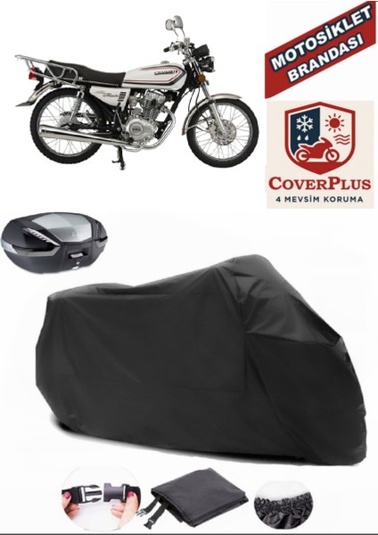 Mondial 150 Masti Siyah Arka Çanta Uyumlu Motorsiket Brandası Motor Örtüsü Çadır Su Geçirmez Motosiklet Kılıfı Motor Brandası