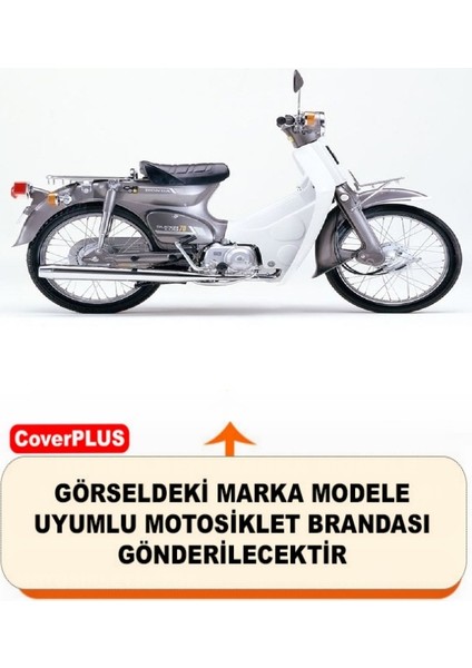 Honda C70 Super Cub Arka Çanta Uyumlu (Gri) Motorsiket Brandası Motor Örtüsü Çadır Su Geçirmez Motosiklet Kılıfı Motor Brandası fiyatları