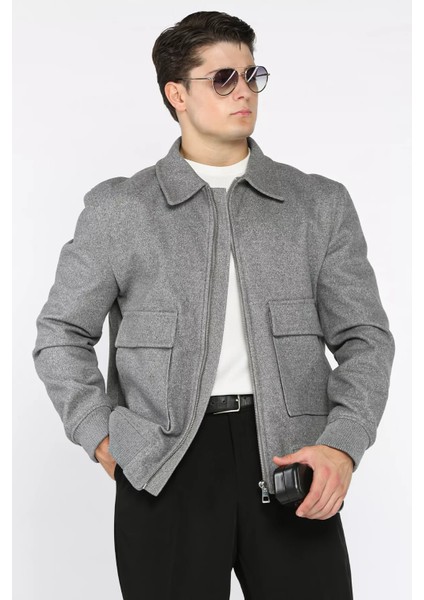 Cep Detaylı Ribanalı Erkek Kaşe Kaban P-00018797 fiyatları