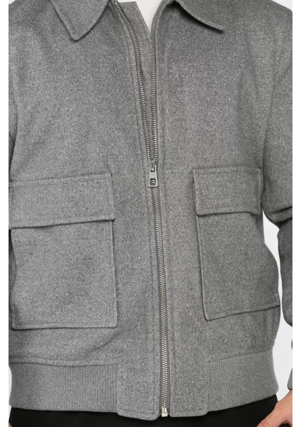 Cep Detaylı Ribanalı Erkek Kaşe Kaban P-00018797 indirimleri