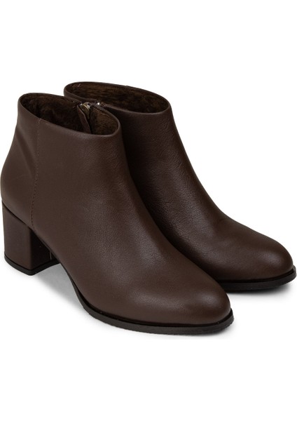 Kadın Hakiki Deri Kahverengi Fermuarlı Bot - A3324ZKHVC01 modelleri
