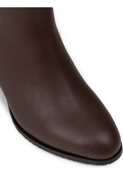 Kadın Hakiki Deri Kahverengi Fermuarlı Bot - A3324ZKHVC01 fırsatları