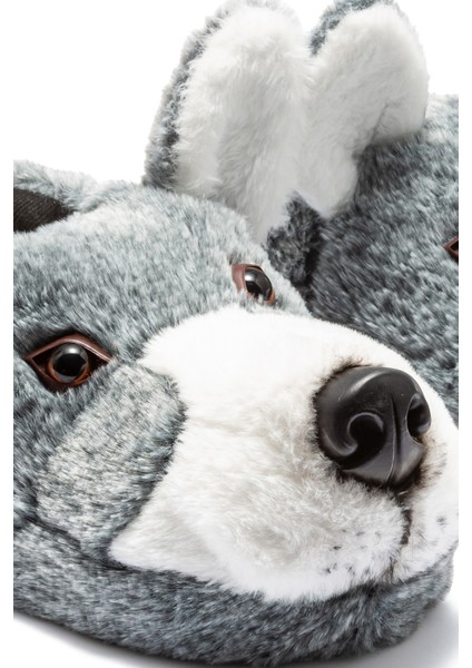 Husky Erkek Hayvanlı Panduf Gri 41/46 fiyatları