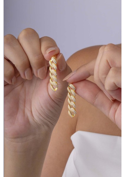 Altın Kaplama 925 Ayar Gümüş Gurmet Küpe