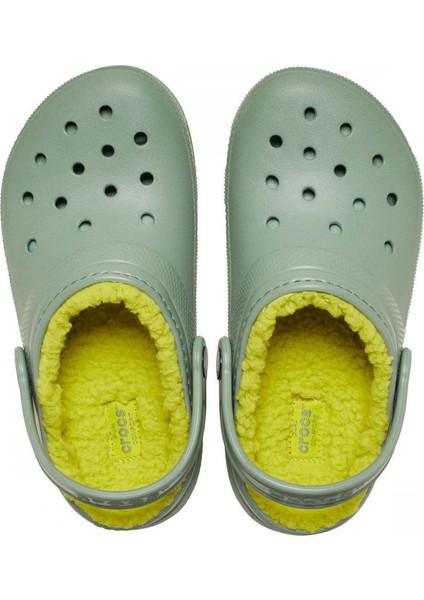 207009 Classic Lined Clog T Açık Yeşil Çocuk Terlik modelleri