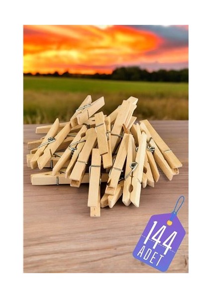 Hsnet Ahşap Mandal Seti 144 Adet 71 - M926R877-K08926