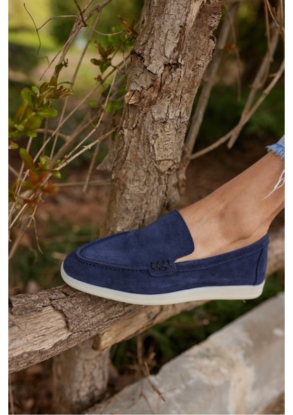 Amor Kadın Tutun Nude Gercek Suet Loafer Ayakkabı indirimleri