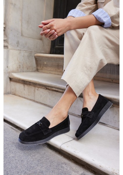 Lugo Kadın Kahve Gercek Suet Loafer Ayakkabi modelleri