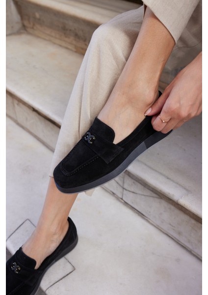 Lugo Kadın Kahve Gercek Suet Loafer Ayakkabi indirimleri