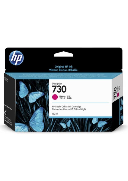 Hp 730 P2V63A Magenta Kartuş 130ML
