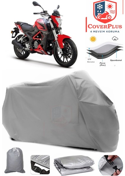 Benelli Bn 251 Gri Motorsiket Brandası Motor Örtüsü Çadır Su Geçirmez Motosiklet Kılıfı Motor Brandası