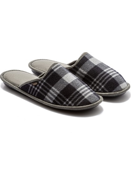 David Polar Erkek Ev Terliği Gri/Siyah 41/46