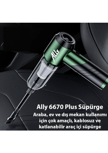 110w Ultra Güçlü Turbo araç ev süpürgesi araba yıkama süpürgesi 1 Saat kullanım şarjlı