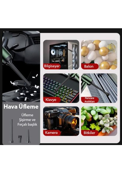 110w Ultra Güçlü Turbo araç ev süpürgesi araba yıkama süpürgesi 1 Saat kullanım şarjlı indirimleri