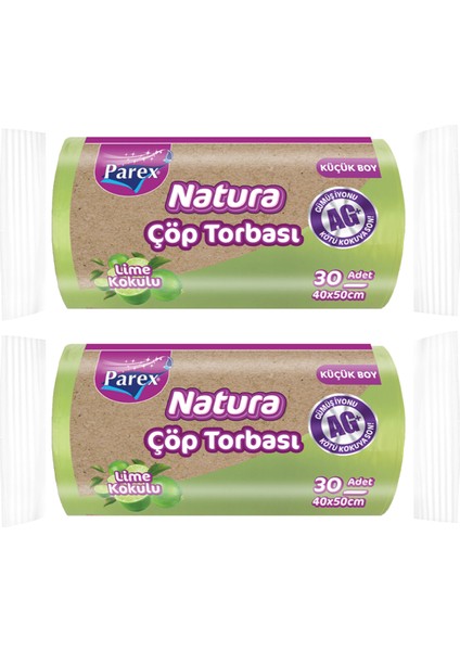 Natura Çöp Torbası Küçük Boy 30'lu 40 x 50 cm Ikili Paket