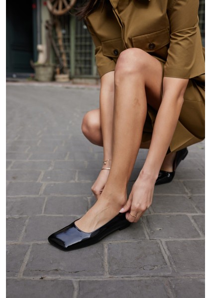 Covizzi Kadın Siyah Gercek Deri Rugan Babet indirimleri