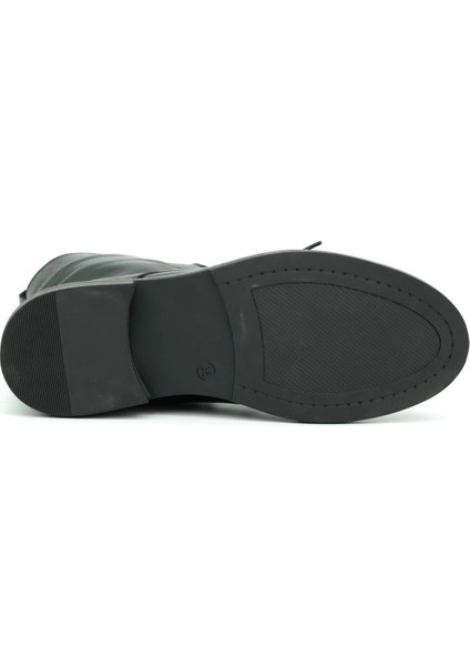 Hakiki Deri Bağcıklı Kadın Bot Kauçuk Taban - B263415 modelleri