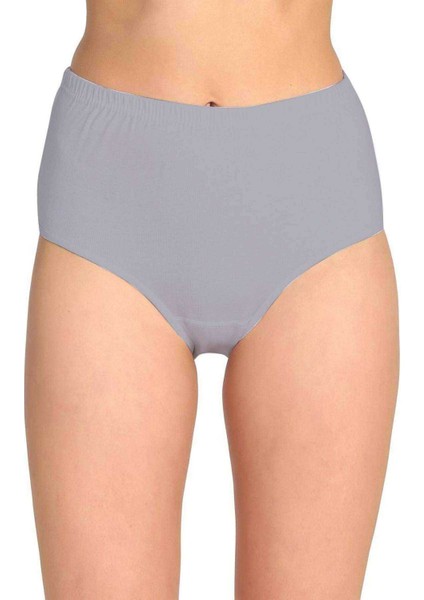2 Adet Tutku Kadın Yüksek Bel Bato Kalın Lastik Külot Gri modelleri
